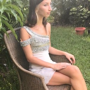 Designer  Collette Dinnijon mini dress silk